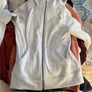 Lululemon plush scuba heather grey size 8